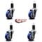 Service Caster 3.5'' Blue Poly Wheel Swivel 1-5/8'' Expanding Stem Caster Set, 4PK SCC-EX20S3514-PPUB-BLUE-158-4 - alternate 4